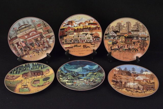 *Bradford Exchange "The American Frontier" Plates: Contact our recommended 3rd party for profit shipper Pak Mail at (260) 637-4809 for shipping quote PRIOR to bidding. Scheerer WILL NOT ship this item under any circumstances, no exceptions. (6) Bradfo