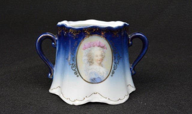 Flow Blue Sugar Portrait Handled Sugar (1 of 3)