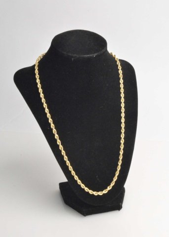 14K Gold Ladies Rope Chain 22" Necklace (1 of 4)
