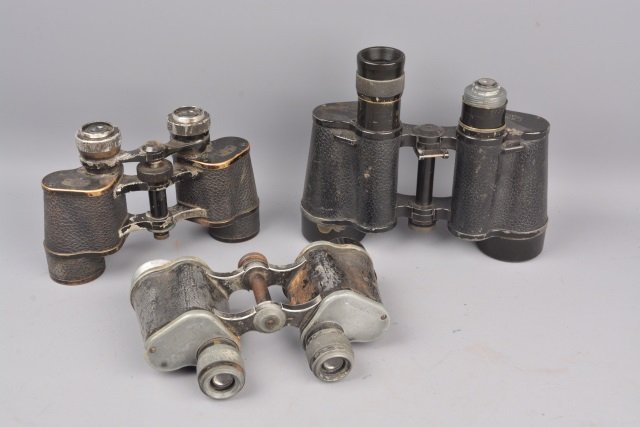 *(3) Pairs WWI/ WWII Binoculars (1 of 10)