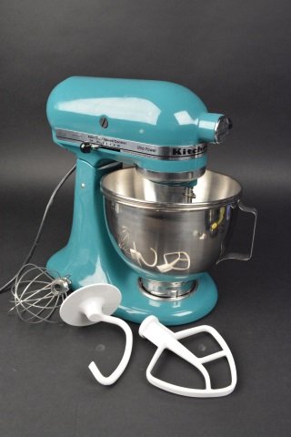 *Teal Kitchen Aid Stand Mixer W/ Atttachments (1 of 5)