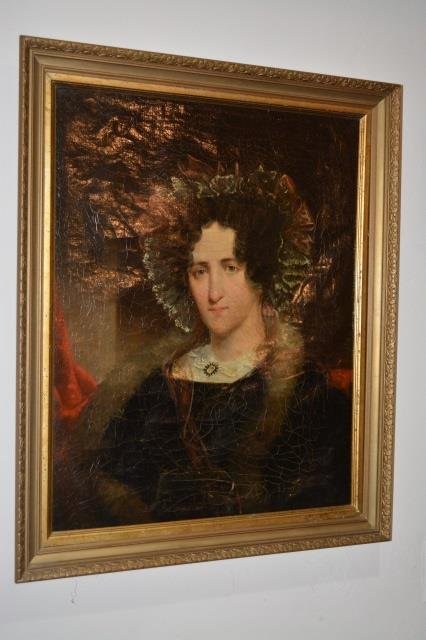 *19th Century Rembrandt Peale Style Oil Painting: Winning bidder to pay with irrevocable wire transfer only. Contact our recommended 3rd party for profit shipper Pak Mail at (260) 637-4809 for shipping quote PRIOR to bidding. Scheerer WILL NOT ship t