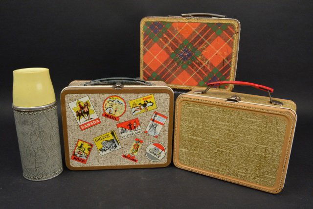 (4) Vintage Luggage Lunch Boxes (1 of 8)