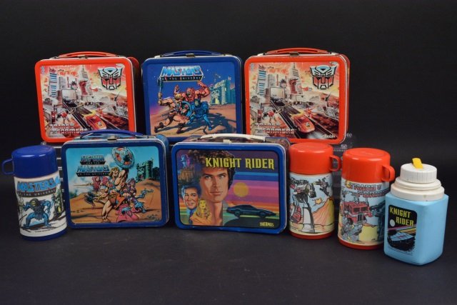 (5) Boys Theme Vintage Metal Lunch Boxes (1 of 8)