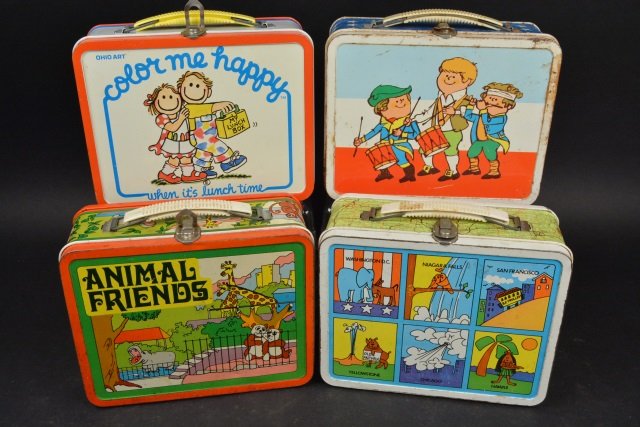 (4) Ohio Art Vintage Children's Lunch Boxes (1 of 8)