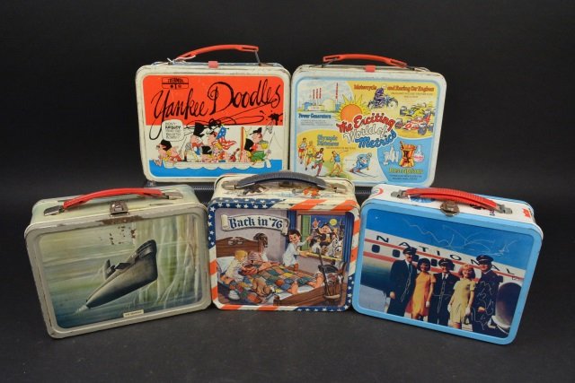 (5) Vintage US Patriotic Children's Lunch Boxes (1 of 6)