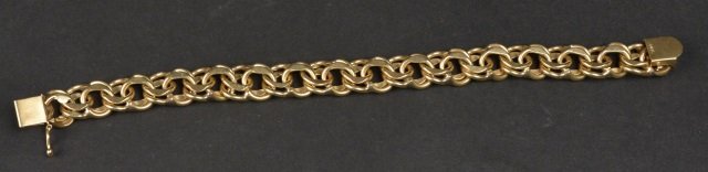 14K Yellow Gold Ladies Chain Link Bracelet (1 of 4)