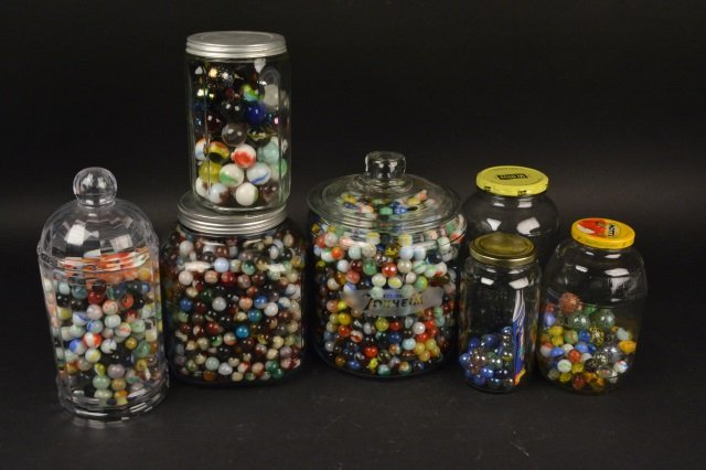 LARGE Assortment Marbles & Shooters (1 of 6)