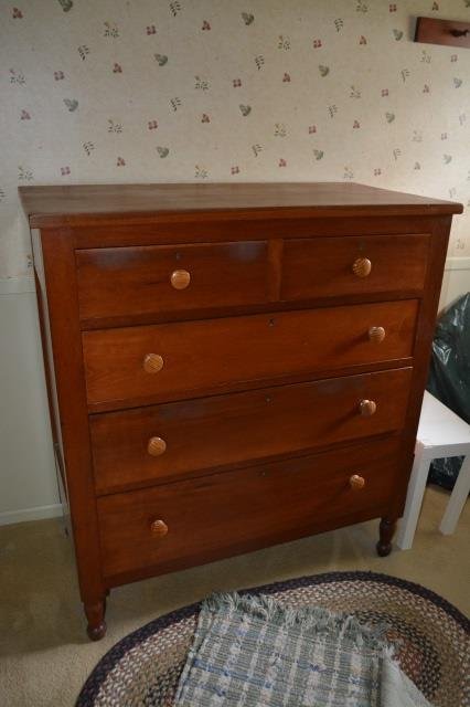 Antique Five Drawer Keyhole Front Dresser (1 of 3)
