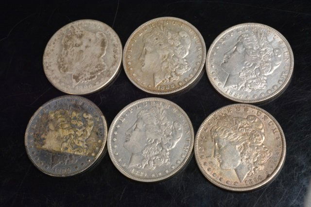 (6) Morgan Silver Dollars (1 of 4)