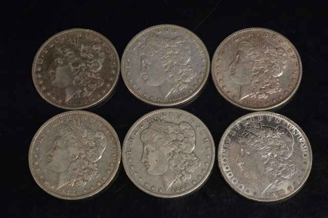 (6) Morgan Silver Dollars (1 of 4)