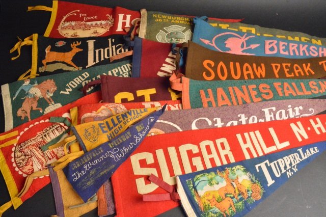 (17) Souvenir Pennants Many N.Y. & NE U.S. (1 of 7)