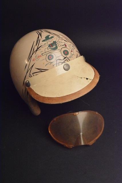 Vintage Race Car Helmet & Willson Goggles (1 of 7)