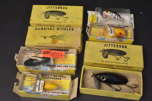 ルアー・フライ USED OLD FRED ABOGAST JITTERBUG WAR II 3 VINTAGE