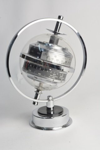 Huger Chrome Desktop Barometer - West Germany (1 of 2)