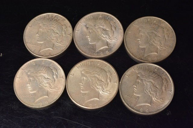(6) Peace Silver Dollars (1 of 4)