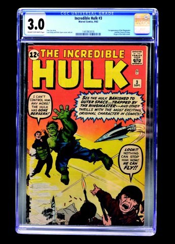 Incredible Hulk 3 Marvel Comics 1962 Cgc 3 0 Nov 05 16 Scheerer Mcculloch Auctioneers Inc In In