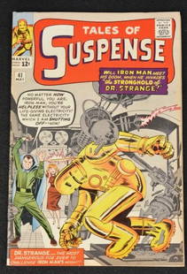 Tales of Suspense No. 41 Marvel Comics: Tales of Suspense issue No. 41, volume 1. Marvel Comics. 12 cent comic book, Silver Age. Contact our recommended 3rd party "for profit" shipper Pak Mail at (260) 637-4809 or Pakmail419@yahoo.com for s