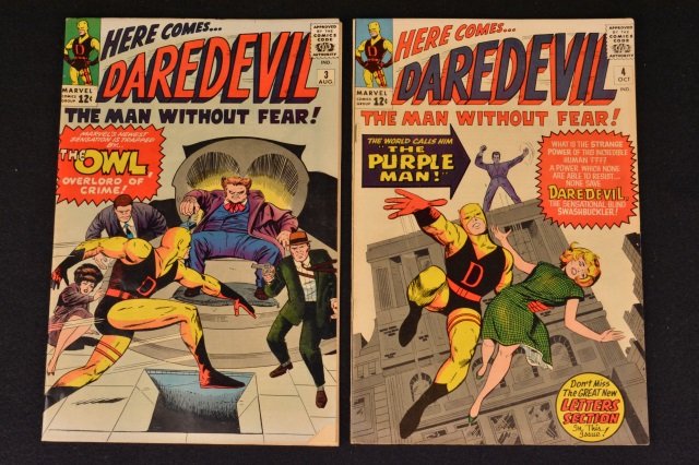 Daredevil No. 3 & No. 4 Marvel Comics Silver Age (1 of 2)