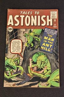 Tales To Astonish No. 27 Marvel Comics: Tales To Astonish Marvel Comics, issue No. 27 (pub. Jan 1962). First Ant-Man. Silver Age, 12 cent comic book. Contact our recommended 3rd party "for profit" shipper Pak Mail at (260) 637-4809 or Pakma