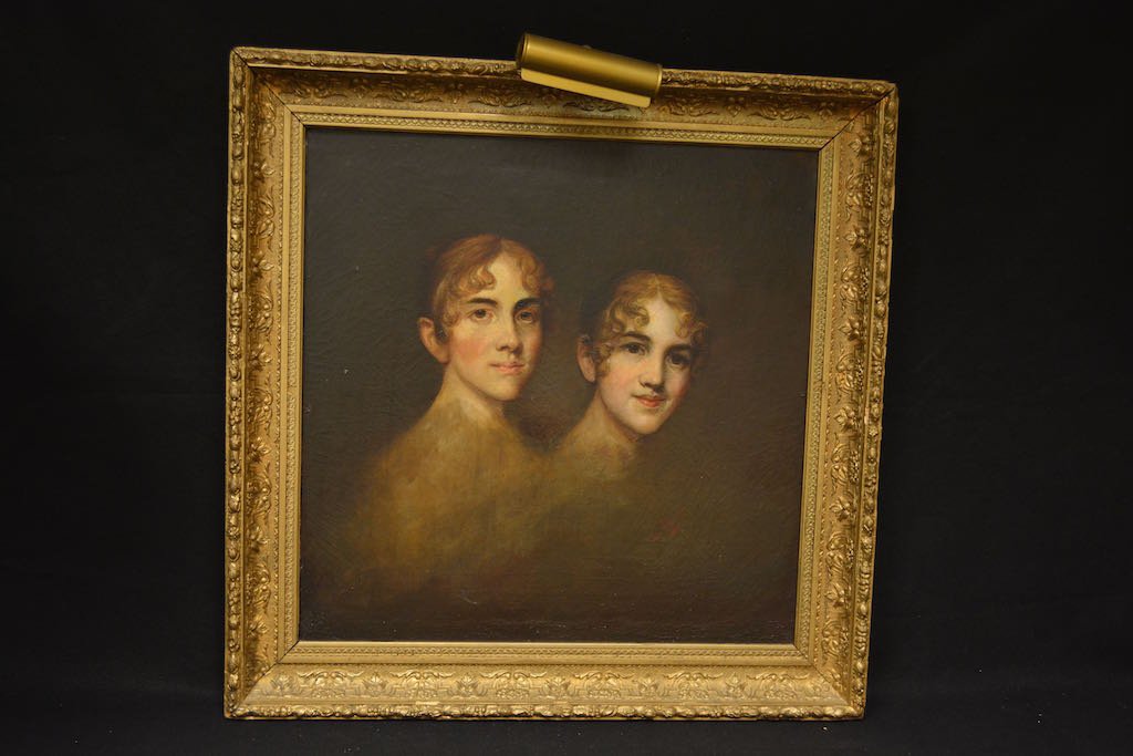 French 19th Century Sister Ballerinas Oil Painting SLR (1 of 7)