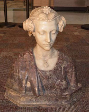 Italian Carved Marble Bust Signed Piccaron (1 of 7)