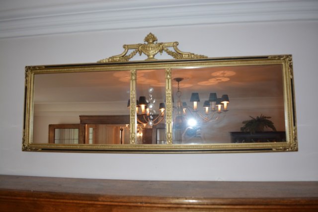 Greek Key Design Gilt Mantle Mirror (1 of 4)