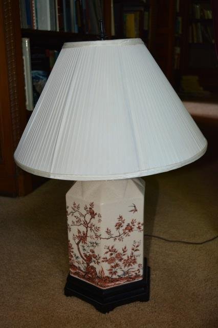 Oriental Cherry Blossom Porcelain Table Lamp (1 of 2)