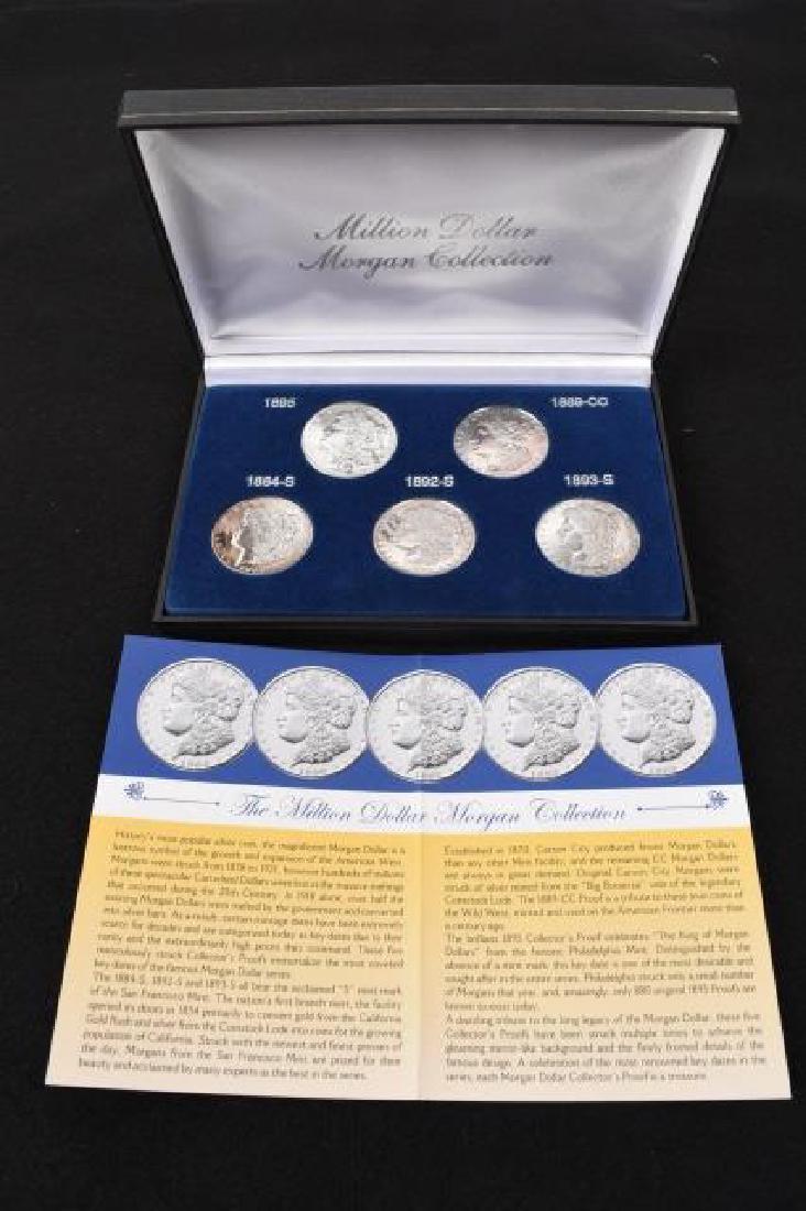 The Millon Dollar Morgan Collection: The Million Dollar Morgan Collection. The most coveted key dates concering silver Morgan dollars in a collector's proof set. Dates: 1884-S, 1892-X, 1893-S, 1895, 1889-CC. Contact our recommended 3rd p