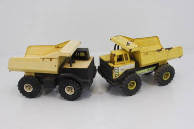 Two Vintage Tonka Steel Dump Trucks