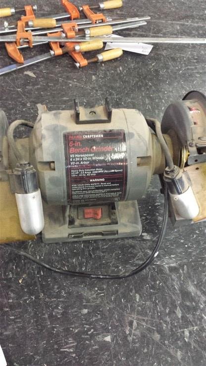 Craftsman Bench Grinder: 6" , 1/3 horse power