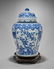 LARGE KANGXI PERIOD BLUE & WHITE COVERED JAR - 2