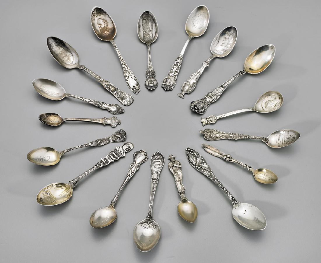 SEVENTEEN SILVER SOUVENIR SPOONS (1 of 3)