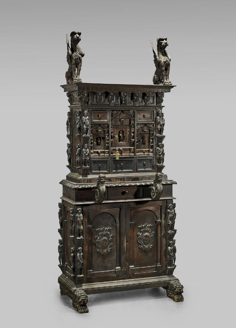 ANTIQUE CONTINENTAL CARVED WOOD BAMBOCCI (1 of 3)