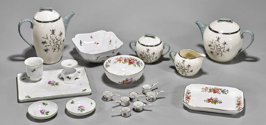 Nineteen Continental Porcelain Dishes (1 of 2)