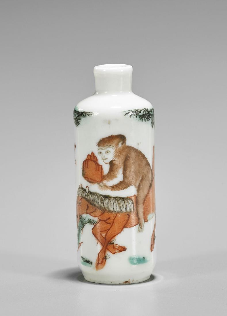 Antique Enameled Porcelain Snuff Bottle (1 of 2)