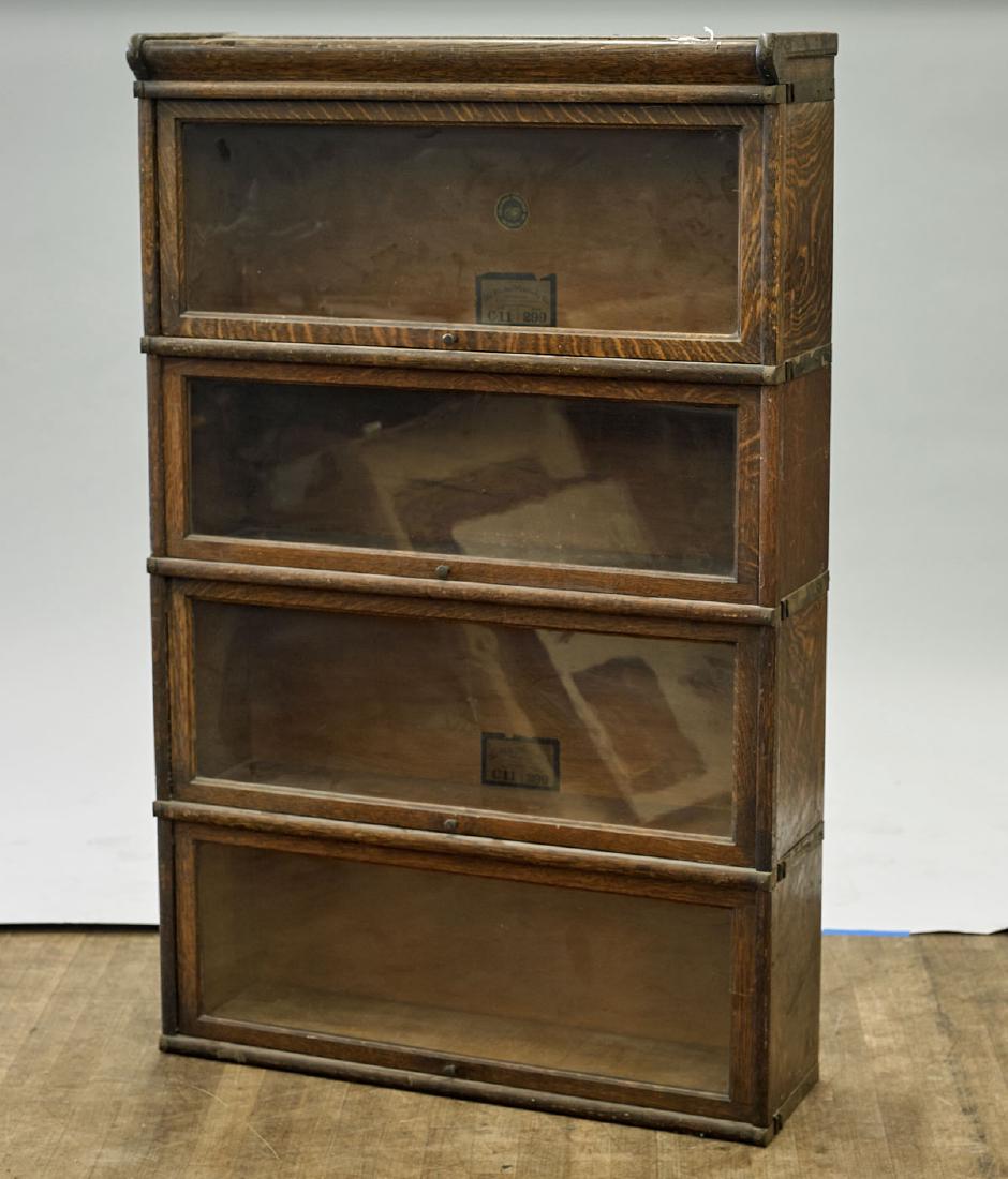 Vintage Barrister-Style Wood Bookcase (1 of 1)
