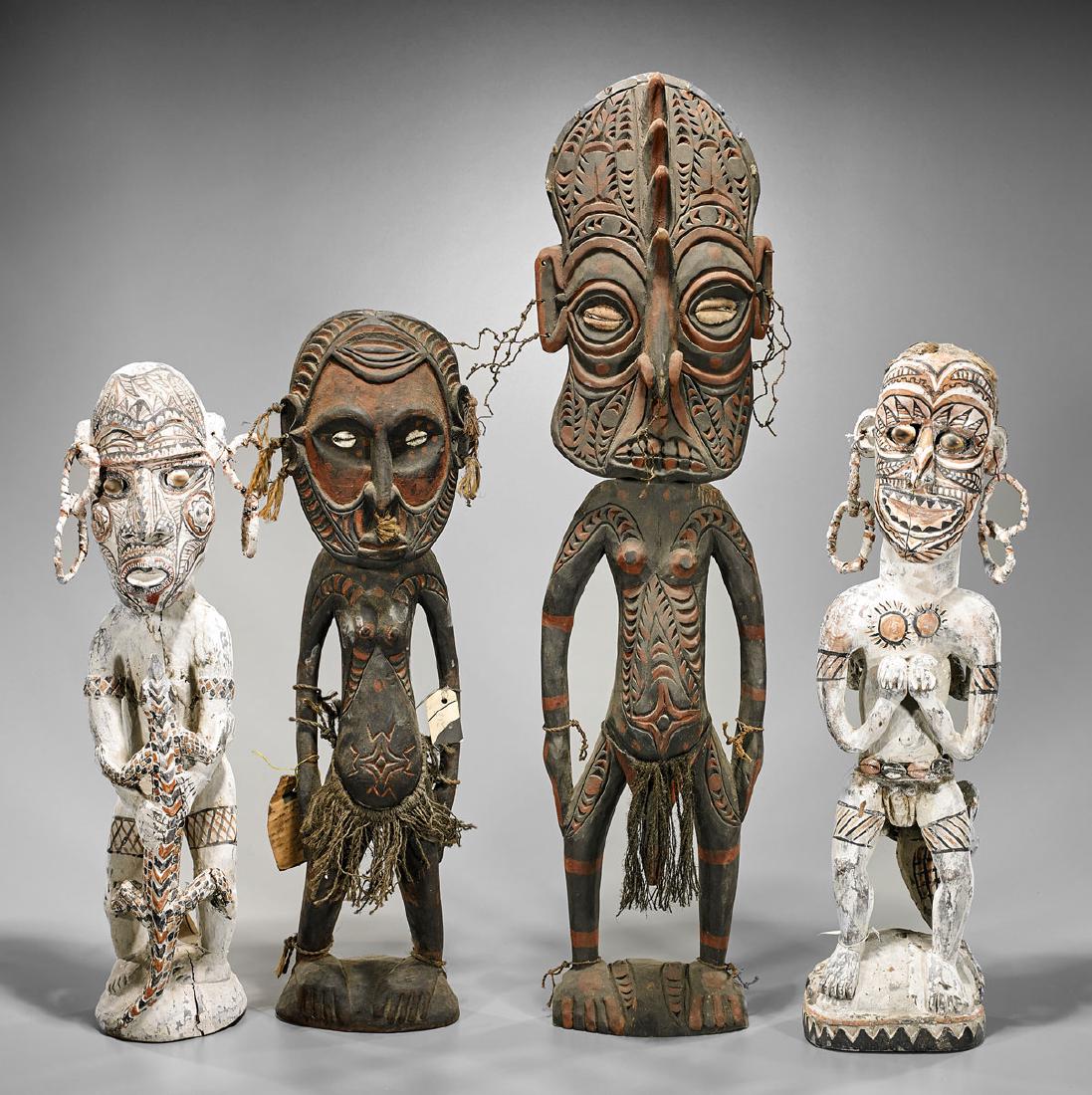 Four Oceanic Polychrome Wood Figures (1 of 1)