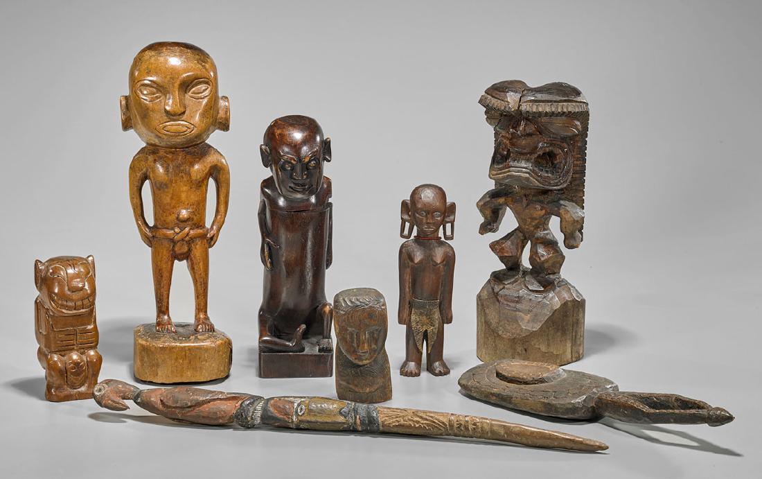 Group of Eight Indigenous Wood Carvings (1 of 1)