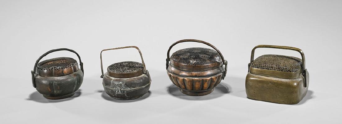 Four Small Antique Chinese Hand Warmers (1 of 1)