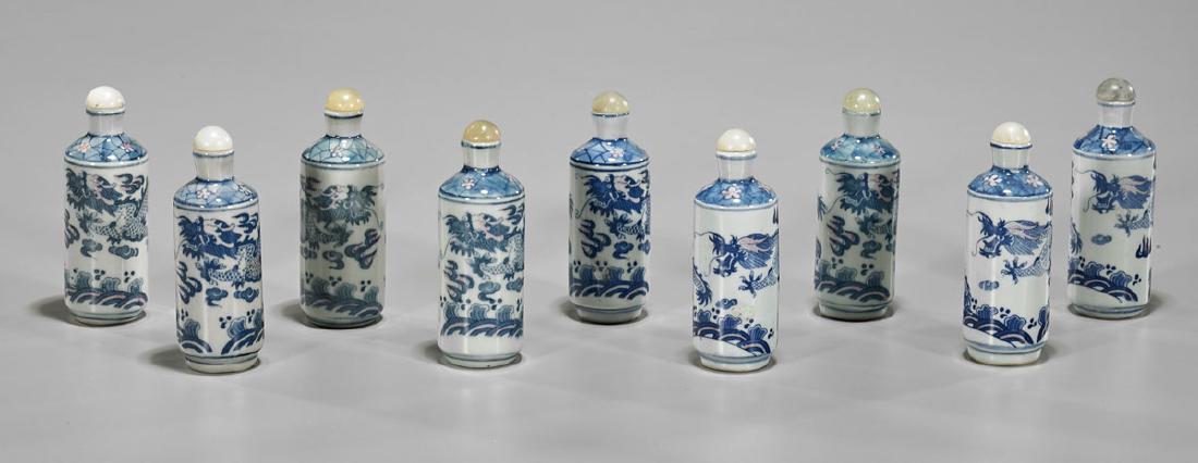 Group of Old Chinese Porcelain Snuff Bottles (1 of 2)