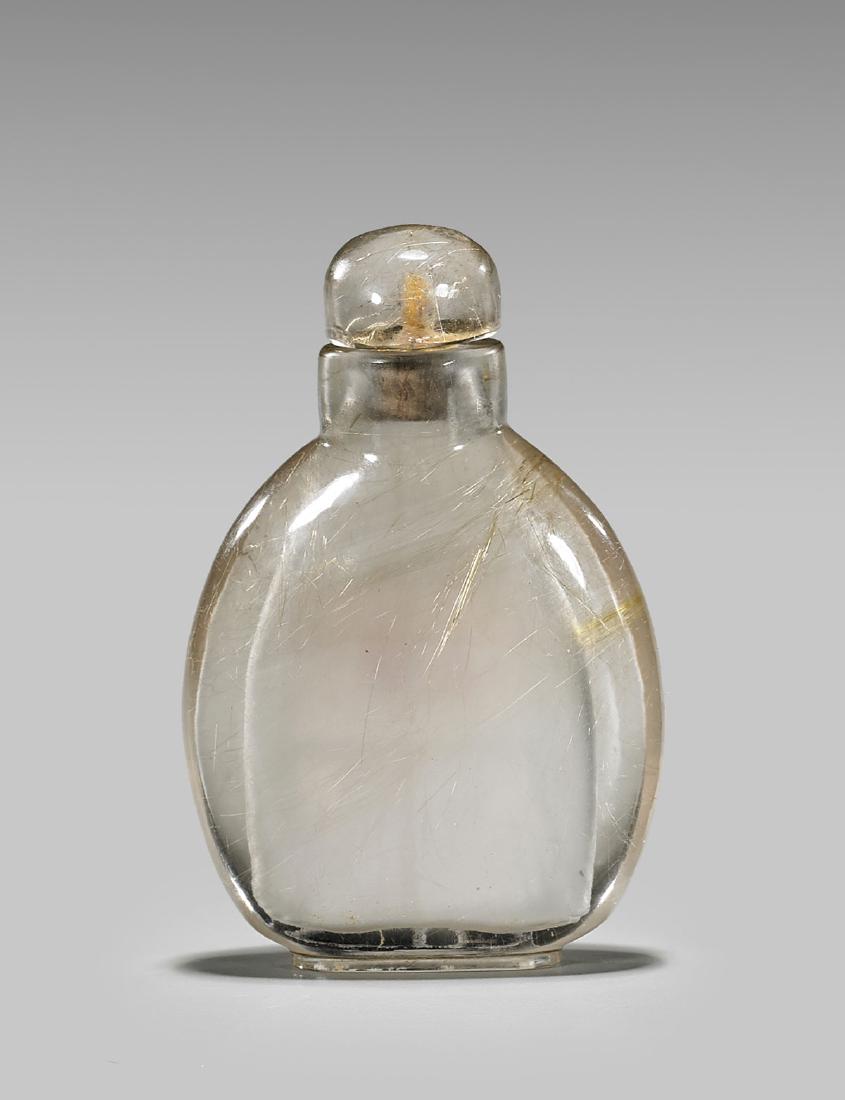 Old Rutilated Quartz Snuff Bottle (1 of 1)