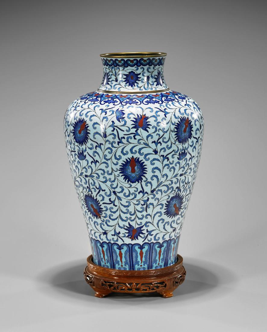 Old Chinese Cloisonne Enamel Vase (1 of 2)