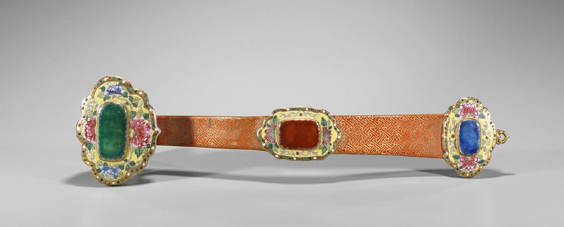 Chinese Enameled Porcelain Ruyi Scepter (1 of 2)