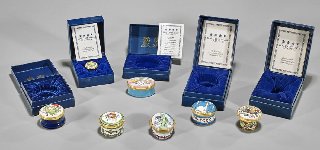 Group of Halcyon Days Enamel Boxes (1 of 1)