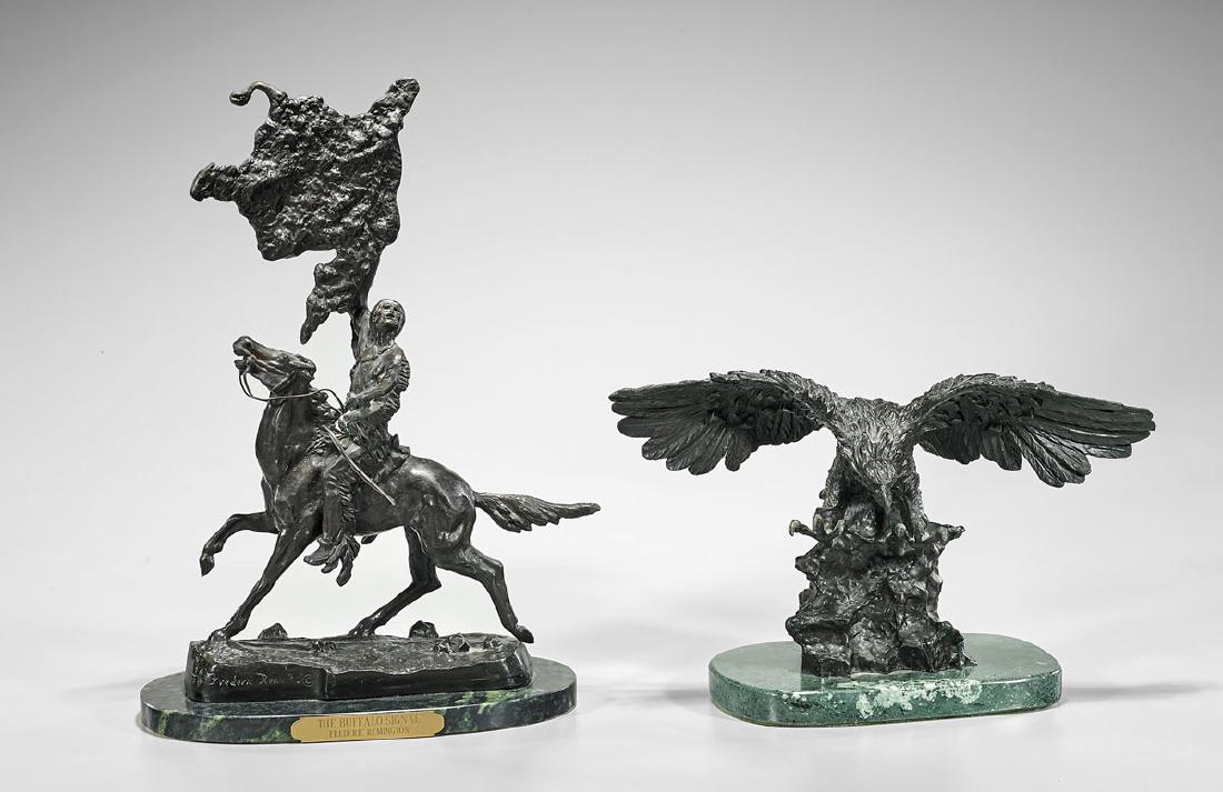 Two Bronzes After Remington & Moigniez (1 of 3)