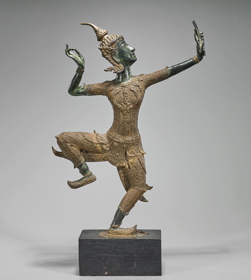 Antique Thai Bronze Dancing Figure (1 of 1)