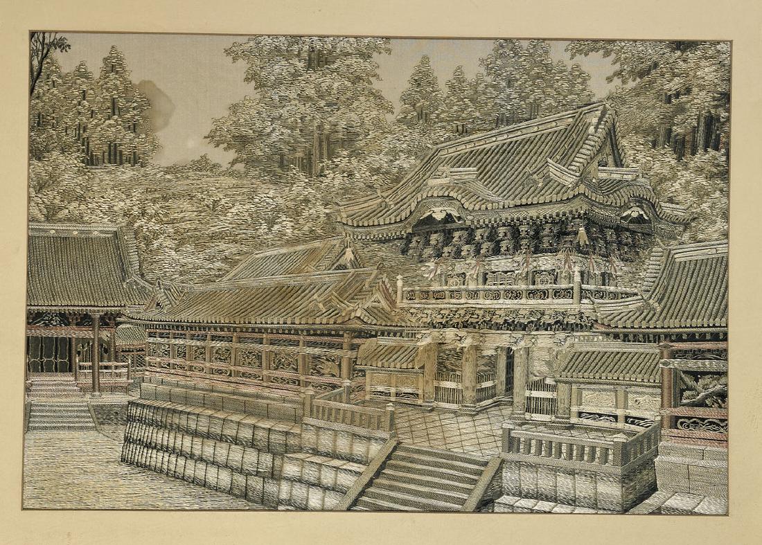 Chinese Silk Embroidery: Architectural Landscape (1 of 1)