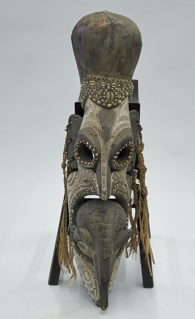 Large & Unusual Papua New Guinea Polychrome Wood Mask (1 of 1)
