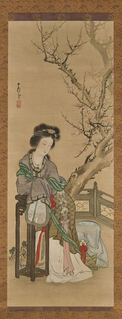 Two Japanese Silk Scrolls (1 of 4)